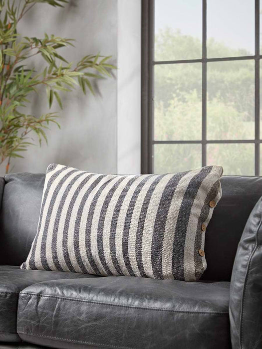 Monochrome Striped Cushion