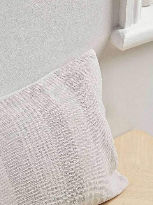 Stripe Organic Cotton Bolster Cushion - Natural