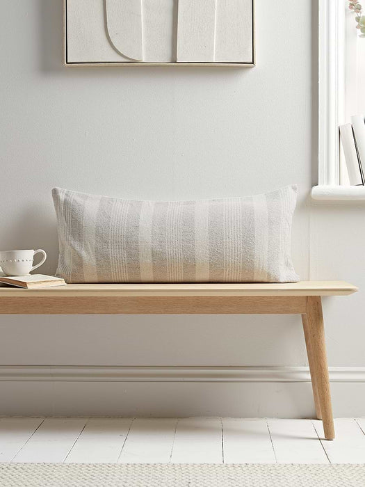 Stripe Organic Cotton Bolster Cushion - Natural