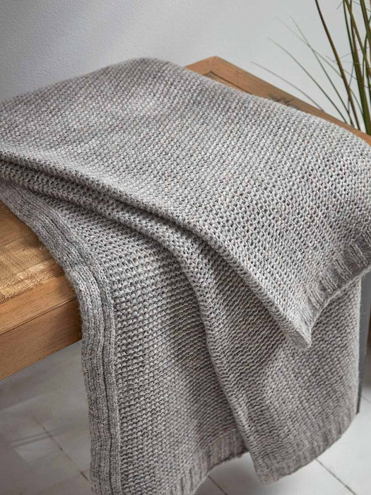 Soft Knitted Grey Throw