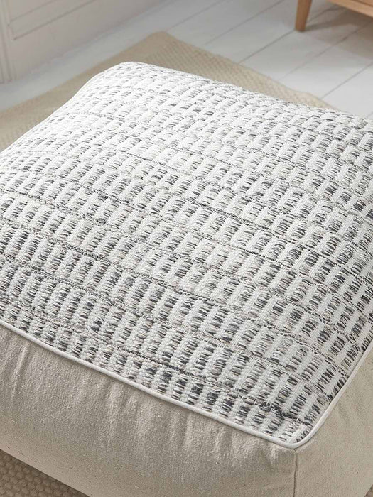 Woven Grey Pouffe