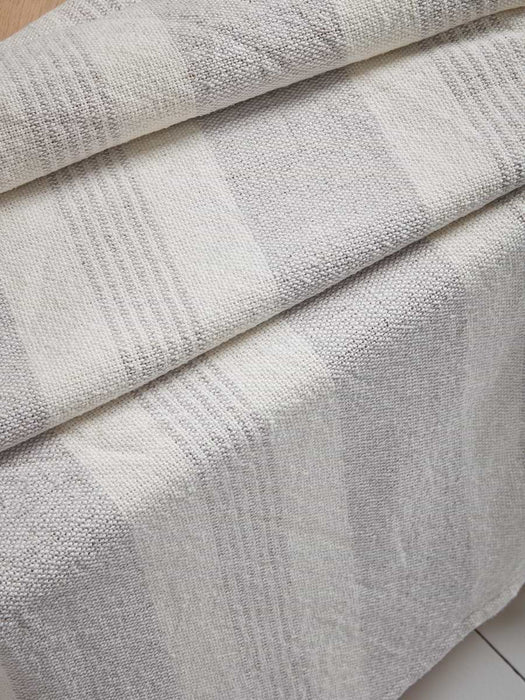 Stripe Organic Cotton Throw - Grey