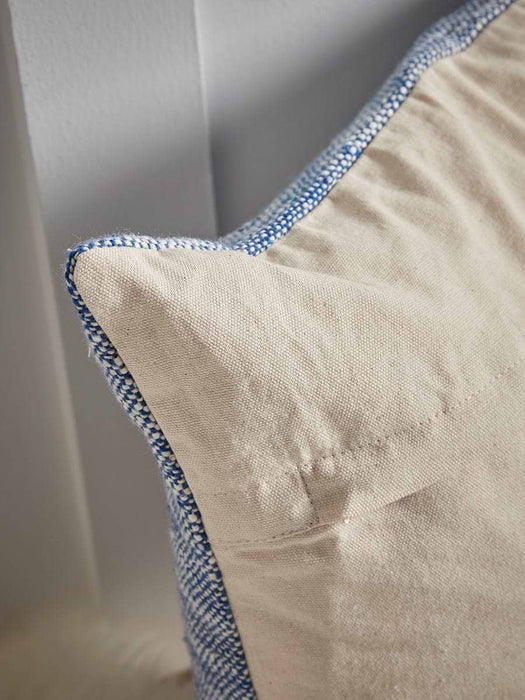 Blue Woven Cotton Cushion