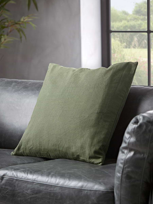 Textured Panel Cushion Cover- Green