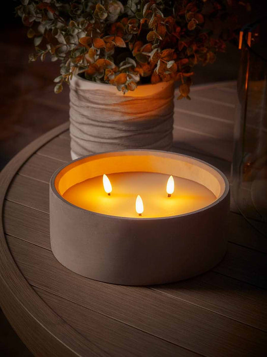 LED Concrete Candle - Large