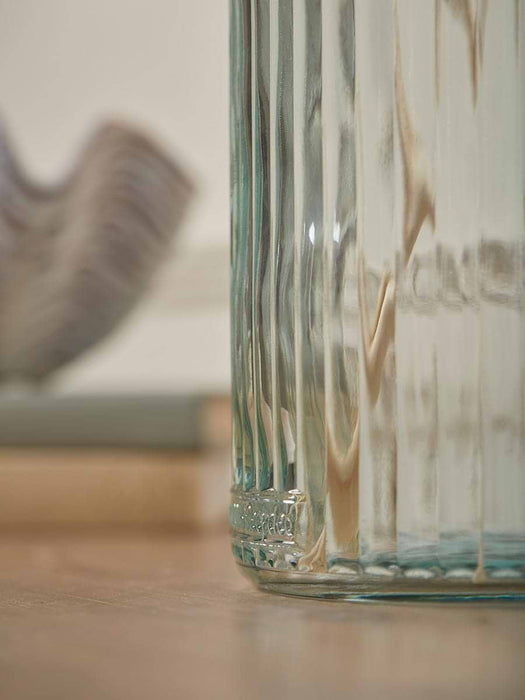 Fluted Recycled Glass Bottle Vase