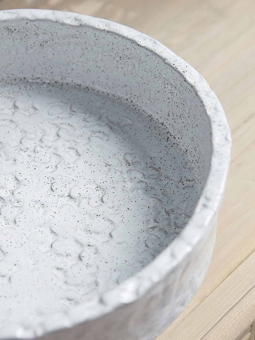 Footed Textured Decorative Bowl