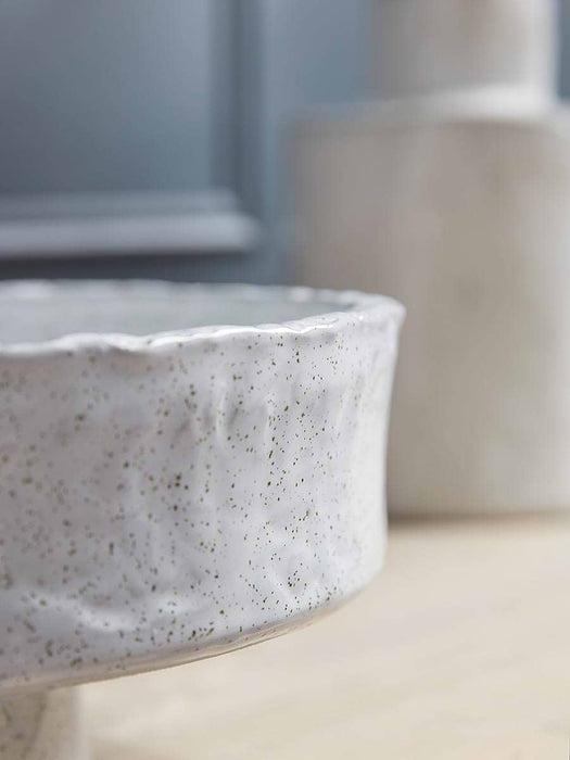 Footed Textured Decorative Bowl