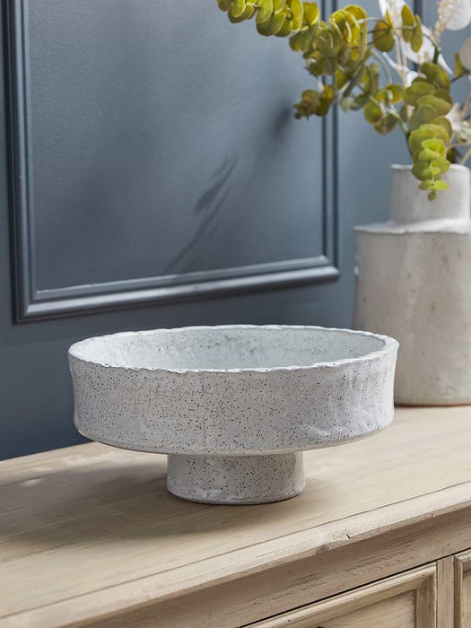 Footed Textured Decorative Bowl