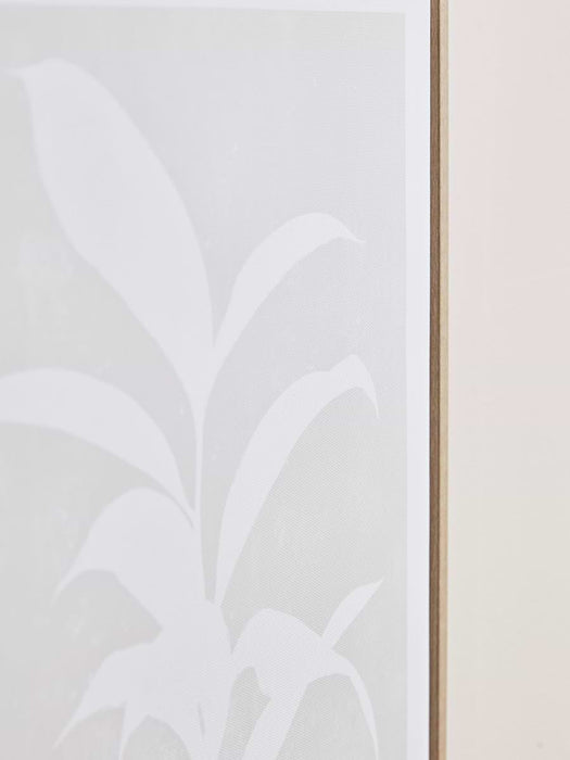 Two Monochrome Leaf Canvases
