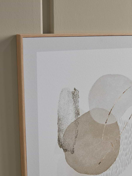 Two Abstract Neutral Framed Prints