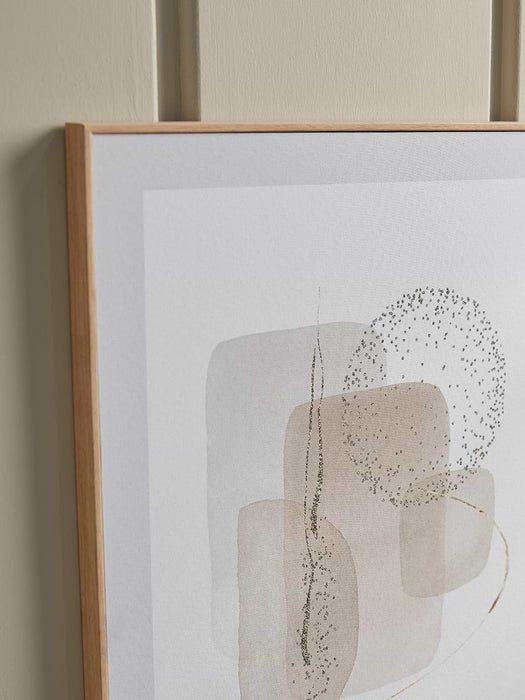 Two Abstract Neutral Framed Prints