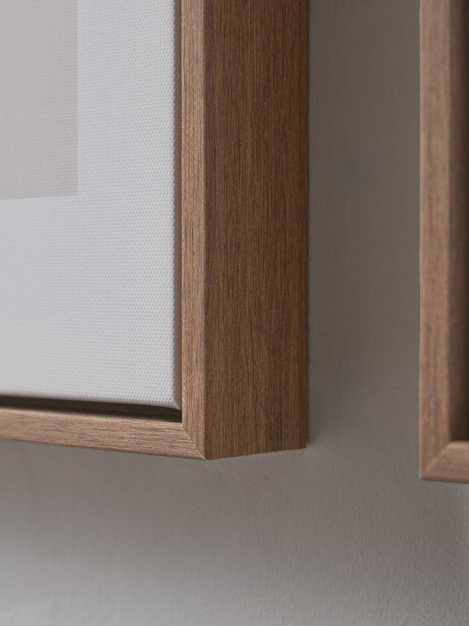 Two Framed Olive Canvases