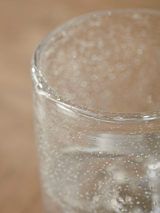 Four Dimpled Glass Tumblers
