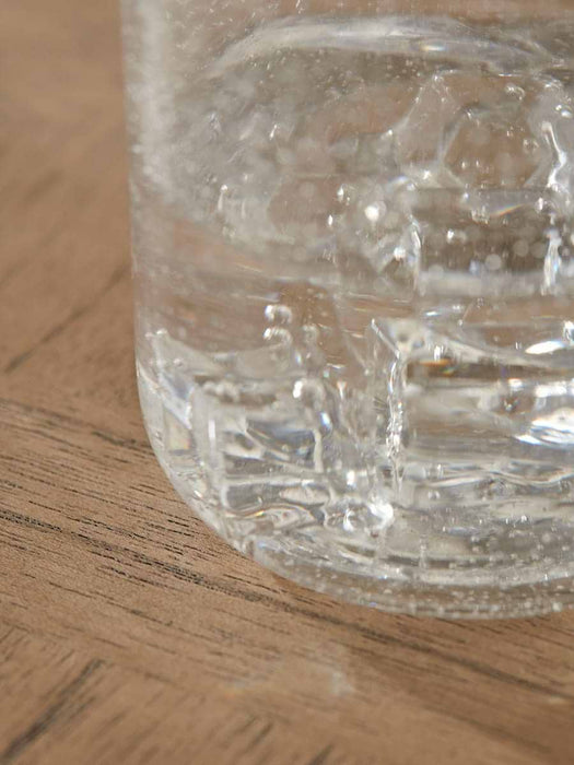 Four Dimpled Glass Tumblers