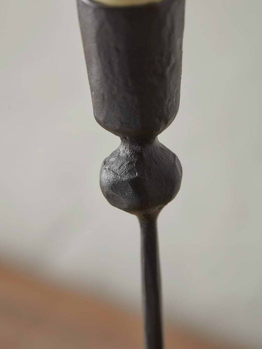 Matte Black Dinner Candle Holder - Small
