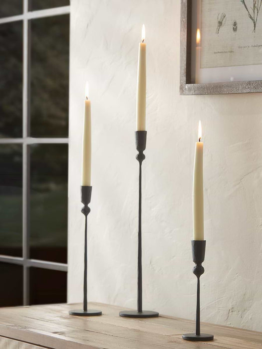 Matte Black Dinner Candle Holder - Small