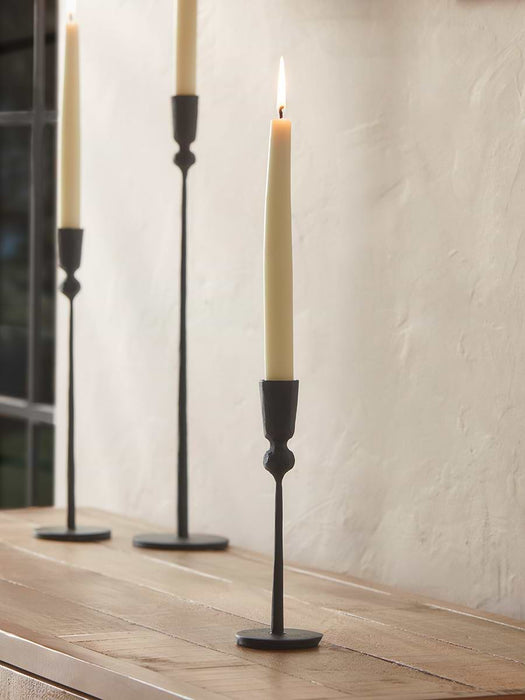 Matte Black Dinner Candle Holder - Small