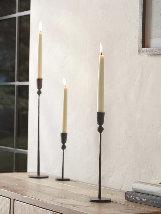 Matte Black Dinner Candle Holder - Small
