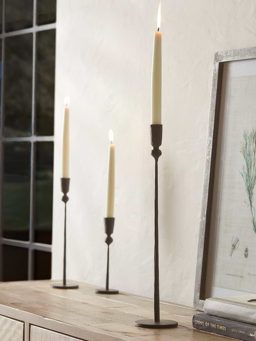 Matte Black Dinner Candle Holder - Small