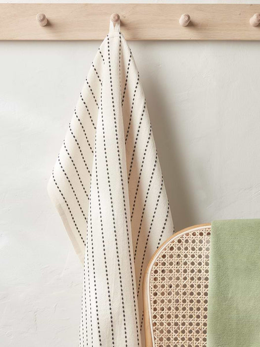 Cotton Tea Towel - Black Stripe