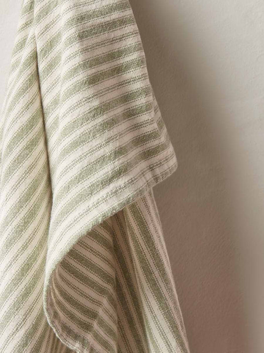 Cotton Tea Towel - Green Stripe