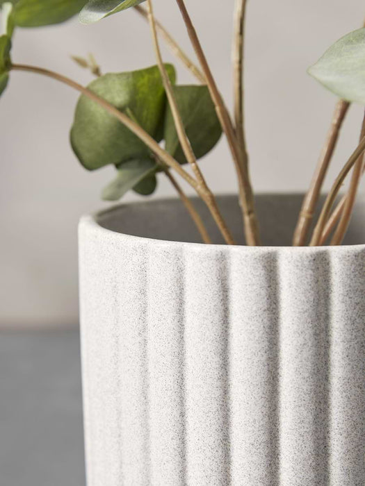 Grey Speckled Fluted Planter