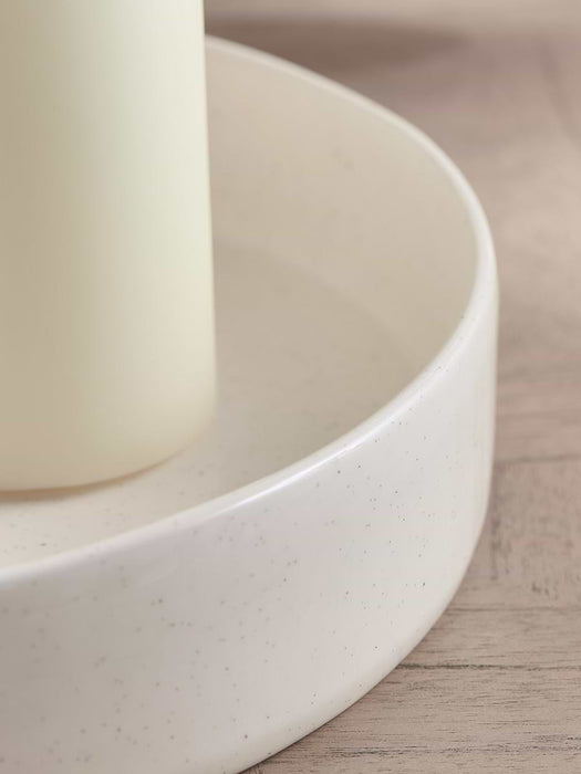 Glazed Speckled Candle Tray