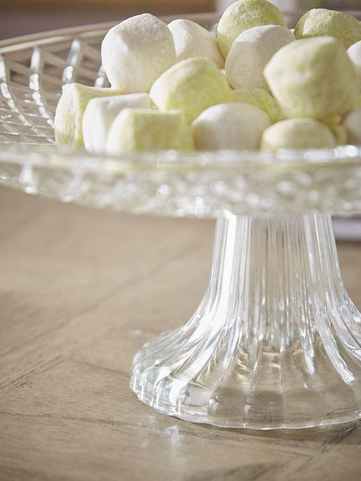 Textured Glass Cake Plate