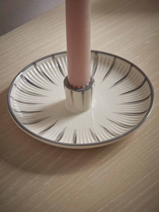 Striped Dinner Candle Holder