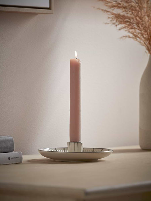 Striped Dinner Candle Holder