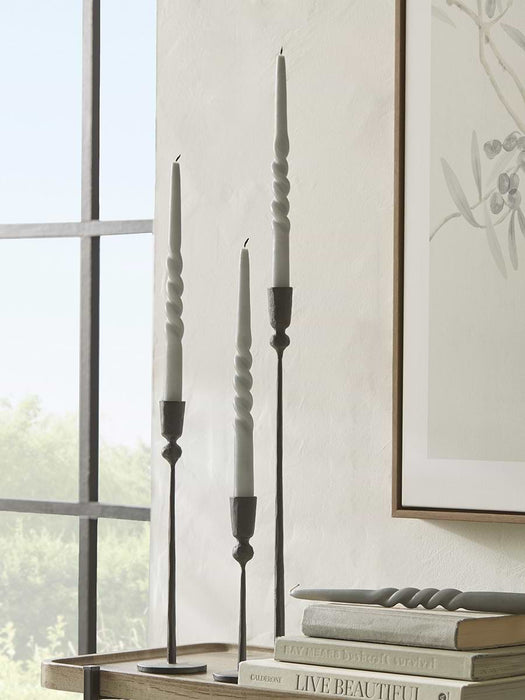 Four Twisted Candles - Grey