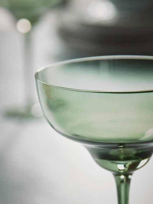 Four Olive Wine Glasses