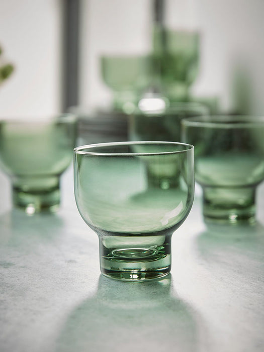 Four Olive Wine Glasses