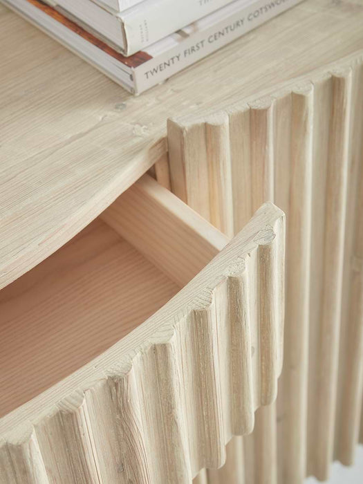 Reeded Wood Sideboard