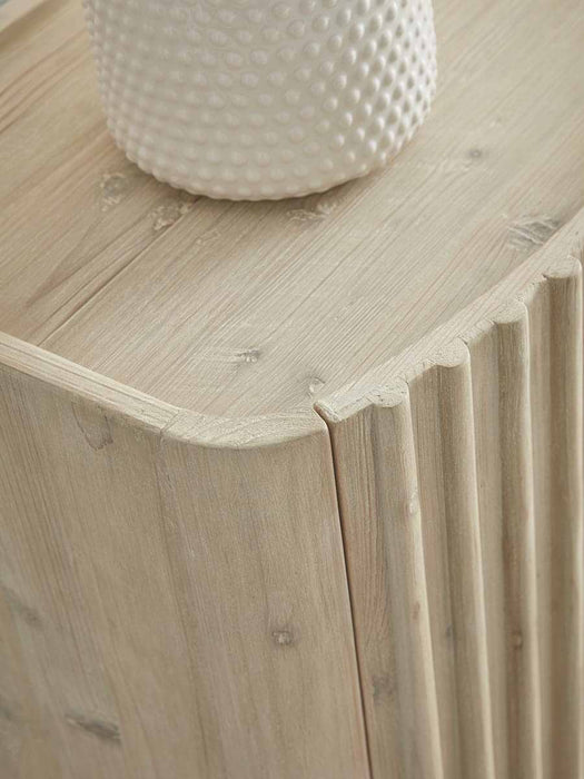 Reeded Wood Sideboard