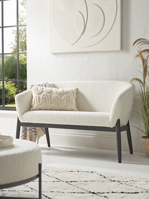 Curved Boucle Sofa