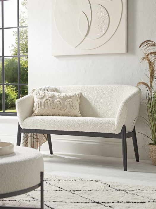 Curved Boucle Sofa