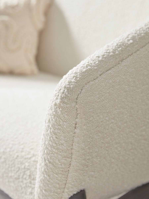 Curved Boucle Sofa