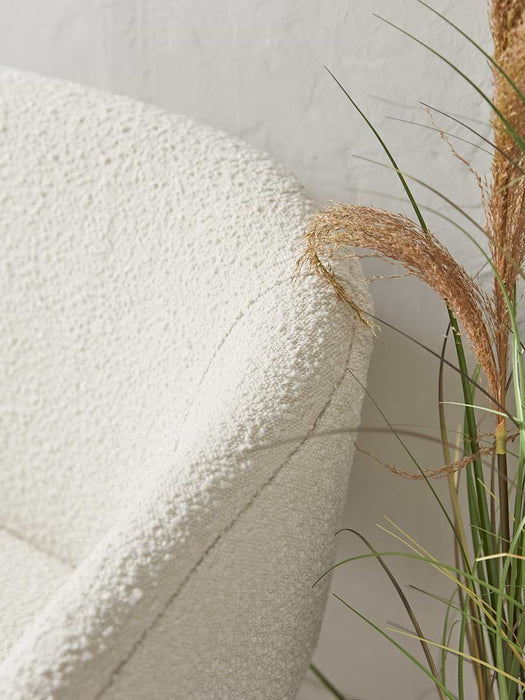 Curved Boucle Sofa