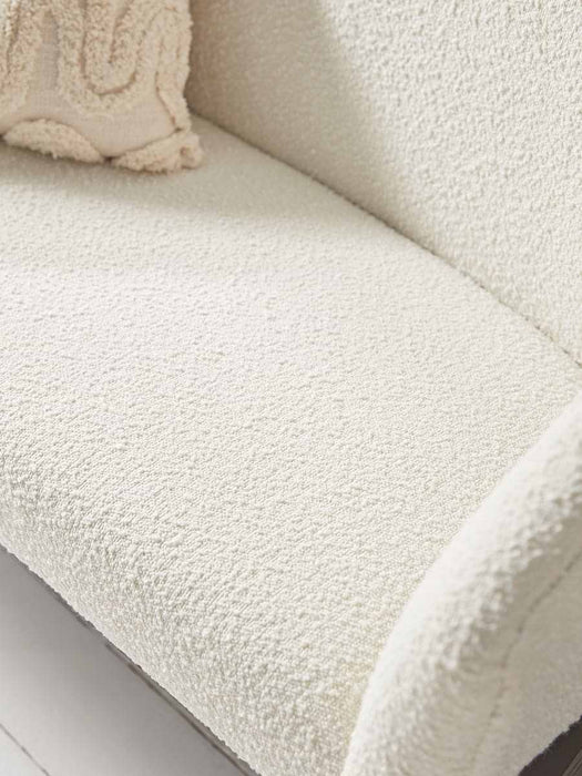Curved Boucle Sofa