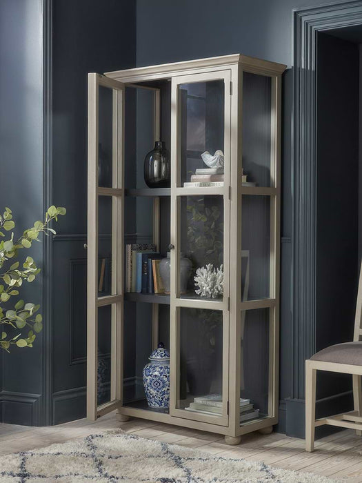 Distressed Birch Display Cabinet
