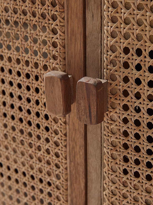 Wicker Curved Storage Cabinet