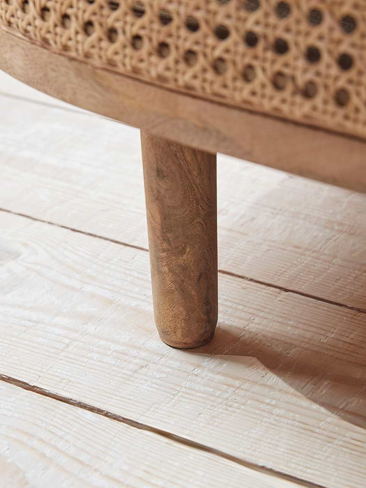 Wicker Curved Storage Cabinet