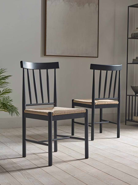 Two Reims Dinning Chairs - Ink
