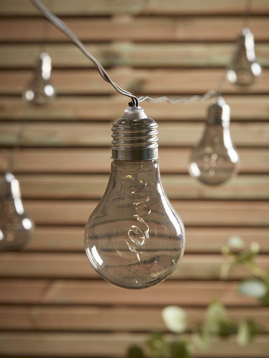 Solar Bulb Festoon Lights - Grey
