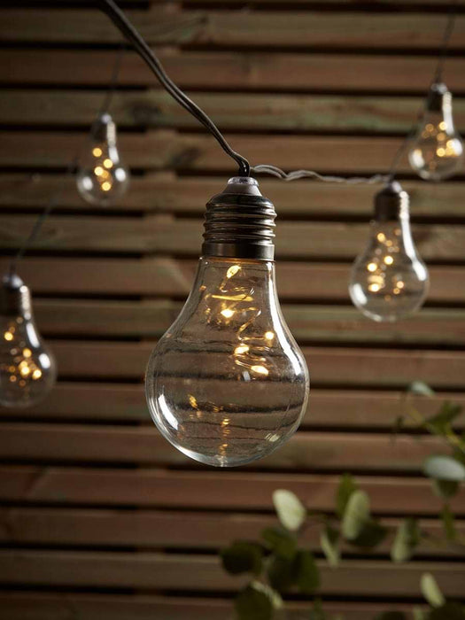 Solar Bulb Festoon Lights - Warm White