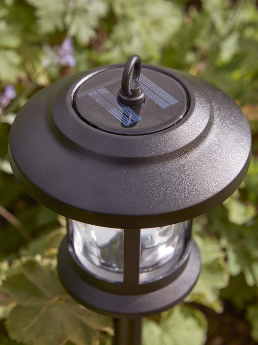 Two Textured Glass Stake Lights