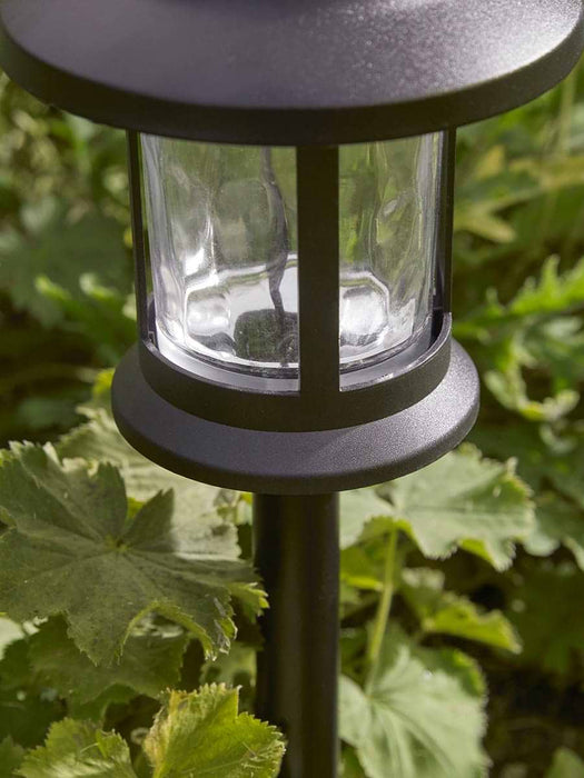 Two Textured Glass Stake Lights