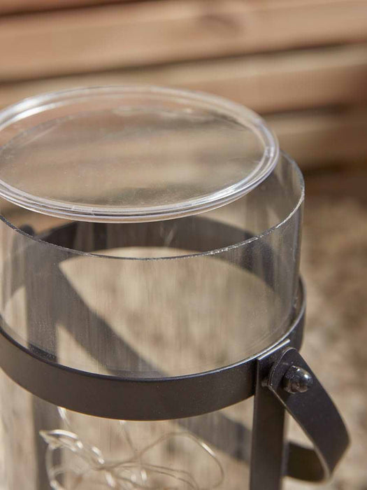 Solar Wire Lights Column Lantern - Tall